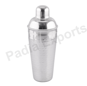 Shaker à cocktails moderne en acier inoxydable de luxe, 750 ml, 6 pièces, martelé - Product Image 2