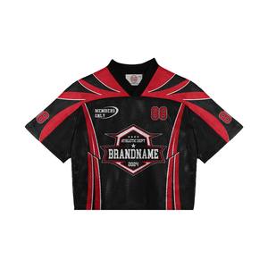 Vêtements de sport de qualité supérieure nom de l'équipe personnalisée par sublimation vêtements de football unisexe maillot de football à manches courtes col en V maillot de football - Product Image 3