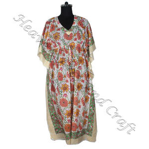 2025 Womens Cotton Long Caftan Hand Block Print Cotton Summer Wear Maxi Gown Nightwear <b>Kaftan</b> Wear Wholesale <b>Indian</b> <b>Kaftan</b> - Product Image 4
