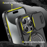 Funda Magnética Resistente Compatible con iPhone, con Anillo Giratorio, Diseño Antishock, Colores Opcionales para Oficina/Escritorio, 1300mm