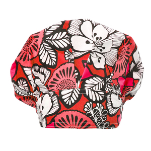 Bonnet de travail en coton respirant avec motif botanique moderne pour le personnel médical recherchant un confort accru - Product Image 4
