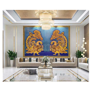 Revêtement mural en mosaïque de verre de 10 mm d'épaisseur, conçu sur mesure, découpé à la main, éléments traditionnels pour les applications décoratives d'hôtels et d'écoles - Product Image 1