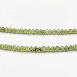 Cuentas Rondelle facetadas de loro Natural de diamante verde para la fabricación de joyas Diamante Suelto excelente corte 1,8-2,2mm cuenta de diamante verde - Product Image 2