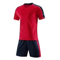 Ensemble d'entraînement de football unisexe quatre saisons à séchage rapide, confortable et de haute qualité, vêtements de sport à manches courtes pour la course et le football