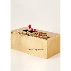 Vente chaude couleur argent finition brillant poli martelé Texture haute qualité maison et hôtel décor de Table porte-mouchoirs - Product Image 5