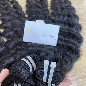 Machine Double trame Faisceau de vague profonde de qualité supérieure Produit chaud prix de gros de cheveux bruts non transformés - Product Image 1