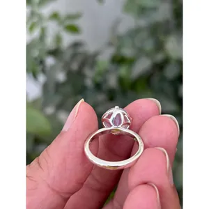 925 Silver Round Lavender <b>Quartz</b> <b>Ring</b> Vintage Engagement <b>Ring</b> Rose Gold Plating Inlaid Natural Gemstones 18K Product Jewelry - Product Image 6