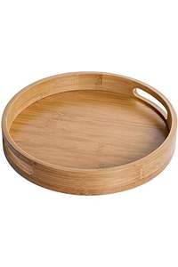 Bandeja de servicio de madera rústica hecha a mano con diseño de primera calidad ideal para la decoración de la mesa de centro y el uso diario del servicio de comida y bebida - Product Image 3
