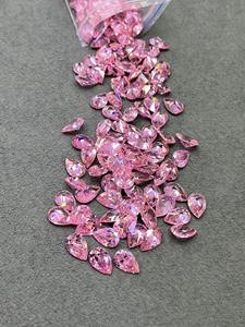 พลอยเพิร์คัตทรงหยดน้ำสีชมพู ทำจากเซอร์โคเนีย สำหรับทำเครื่องประดับ ผลิตในประเทศจีน - Product Image 4