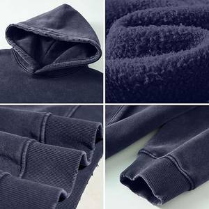 Qualité supérieure OEM ODM Service Sweat à capuche 100% coton Logo personnalisé Hommes Pull Over Hoodies Streetwear Casual Basics Hoodies - Product Image 5