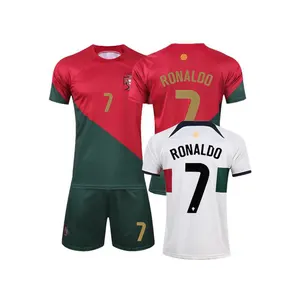 Customize Portugal Argentina Home Away Games Ronaldo Messi Football Soccer Uniform New Season Soccer Jersey World Cup Wholesale