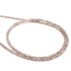 Lustre 100% Natural RARE Champagne Diamond Tube 15 Inch Jewelry Making <b>Stone</b> <b>Beads</b> Third Party Appraisal Certified Rajasthan - Product Image 1