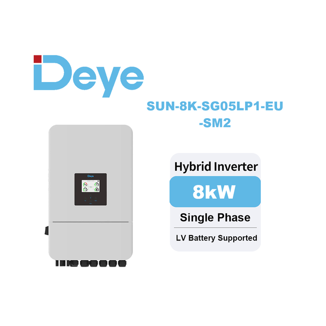 Deye Solar Power Inverter 8kW SUN-3.6/5/6/7/7.6/8K-SG05LP1-EU Single Phase Low Voltage Deye Hybrid Inverter Solar Power Inverter