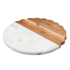 Bandeja de servicio con acabado natural de madera de alta calidad de forma cuadrada Simple, bandeja de servicio decorativa para el hogar para uso en la cocina, precio al por mayor - Product Image 2
