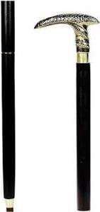 Bâton de marche en bois vintage avec poignée décorative en laiton Canne en bois design 36 "vieux hommes et femmes bâton de marche - Product Image 3