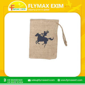 Custom Small Drawstring <b>Jute</b> Cotton Linen Promotional Shopping <b>Bag</b> for Packing - Product Image 2