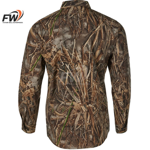 Camisas de caza al por mayor personalizadas de alta calidad, camisas de caza para hombre de algodón sólido de manga corta, transpirables y cómodas para exteriores. - Product Image 2