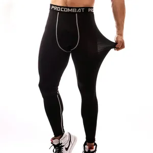 Custom Logo Active Wear Gym Clothing Elastic Waist Band Male Fitness Wear Yoga Pants Men Leggings For Men Wearing Tights 2024