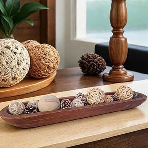Eco-Friendly Wooden Dough Bowl with Customizable Options for Decorative Arrangements Interior <b>Aesthetics</b> in for Style - Product Image 6
