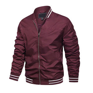 Blouson aviateur à col montant en toile personnalisé pour hommes dernier style à la mode imperméable coupe-vent écologique - Product Image 3