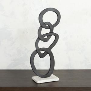 Sculpture en métal de qualité supérieure Design abstrait élégant Superbe pièce de déclaration pour élever la décoration intérieure moderne - Product Image 3