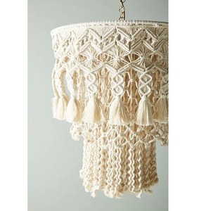 Lampe suspendue moderne Boho suspension décorative tissée plafonnier fait main pour le salon chambre ou balcon décor - Product Image 4