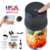 60kPa 7cm sans fil rechargeable bocal mason ecran LED cuisine alimentaire machine sous vide portative scelleuse sous vide