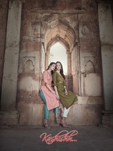 Pantalon Kurti en Viscose avec broderie de rayonne lourde, nouvelle tendance élégante, avec Chanderi, soie dupata, fournisseur mondial - Product Image 3