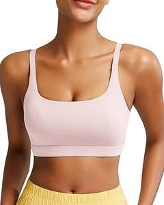 Sujetador Deportivo Personalizado de Alta Sujeción sin Tirantes para Mujer con Logotipo Frontal, Tejido Transpirable de Spandex/Nailon para Fitness y Yoga - Product Image 1