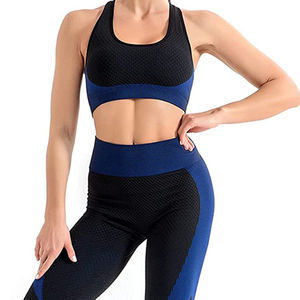 Femmes prix de gros Fitness 2 pièces Yoga costume ensemble femmes vêtements de Yoga ensemble entraînement sans couture sport Yoga ensemble pour dames - Product Image 5