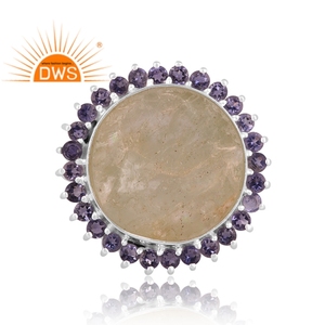 Anillo de declaración de piedras preciosas múltiples naturales de plata de ley fina de la mejor calidad fabricante de joyería personalizada - Product Image 3