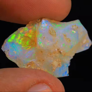 Gorgeous Ethiopian Opal Rough Loose Opal Raw <b>Rainbow</b> Flashy Ethiopian Opal Rough for Making Gemstone - Product Image 1
