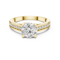 Anillo de Compromiso Solitario con Moissanita de Corte Brillante de 1.18ct, Plata de Ley 925 con Baño de Rodio, Certificado GRA, Hecho a Mano