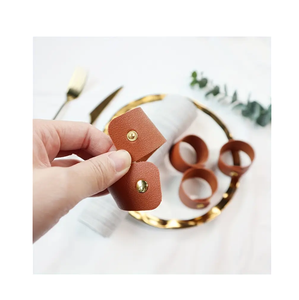 Rond de serviette en cuir de style classique pour table à manger pour restaurant - Product Image 3