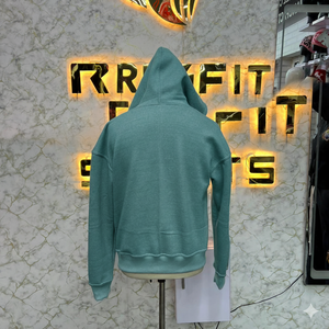 Sudadera con Capucha de Diseño Moderno con Cierre y Detalles Desgastados, Chaqueta con Cierre y Pedrería, Lavado Ácido, Sudadera de Forro Polar para Hombre, Estilo Urbano - Product Image 3