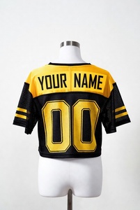 Custom Manufacturer American Vintage <b>Soccer</b> Jerseys France Oversized Knitted Mesh V-Neck Crop Boxy Mesh Football Jersey Men's - Product Image 4
