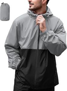 Men's Lightweight <b>Windbreaker</b> Jacket Waterproof Camouflage Half Zip Coated Front Customized for Spring Golf Hiking <b>Camping</b> - Product Image 3