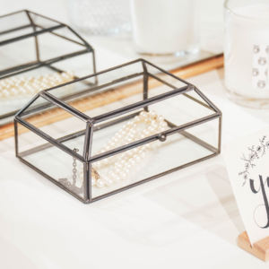 Boîte à bijoux en verre en forme de rectangle vintage, excellente qualité, porte-bijoux faits à la main, boîte en verre de créateur classique et élégante en gros - Product Image 4