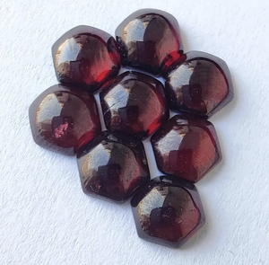 Granate natural Hexágono cabujón forma de fantasía 2mm a 25mm Granate suelto Piedras preciosas de Jaipur Fabricante Precio al por mayor Joyería - Product Image 4