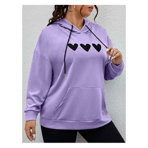 Sudadera con Capucha de Manga Larga para Mujer, Algodón/Poliéster, Ecológica, Resistente al Viento, para Otoño e Invierno, Moda Casual, Ropa para Exteriores - Product Image 4