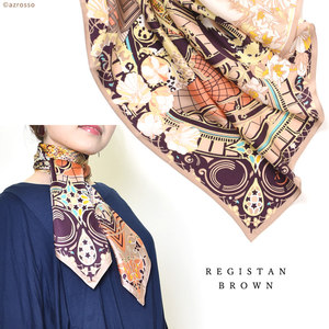 Khăn lụa cao cấp Samarkand chất lượng tuyệt hảo, giá xuất xưởng, xuất xứ Yokohama, Nhật Bản, dành cho nữ, hình vuông lớn 90cm - Product Image 5