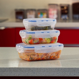 Ensemble de contenants hermétiques rectangulaires pour épices et aliments de cuisine, 3 pièces (500ml, 900ml, 1500ml), anti-fuite, écologiques, en plastique, compatibles micro-ondes, pour le déjeuner - Product Image 4