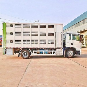 Camion direct de transport de bétail de bétail de volaille de moutons d'alliage d'aluminium de Howo 4*2 d'usine à vendre - Product Image 4