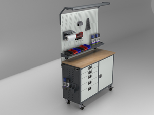 Metal Modular <b>Tool</b> <b>Storage</b> Workbench with Drawers and Hanging Panel System Best Quality <b>Tool</b> <b>Storage</b> Workbench with Drawers - Product Image 3
