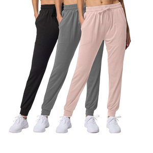 Pantalon de jogging ample personnalisé avec logo, taille haute, en molleton pour femme, respirant, style hip-hop avec décoration en dentelle pour l'hiver - Product Image 2