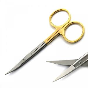 Ciseaux à Iris SuperCut Droit TC Poignées plaquées or Acier inoxydable allemand avec lames tranchantes - Product Image 3