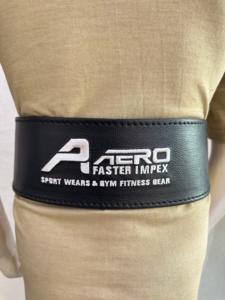 Premium unisexe 4 largeur en cuir de vachette entraînement levier ceinture Logo personnalisé Fitness équipement de gymnastique dynamophilie haltérophilie hommes - Product Image 6