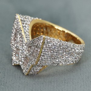 Anillo de Oro Amarillo de 14 Quilates con Diamante Cultivado en Laboratorio para Amantes de la Joyería Hip Hop - Product Image 2