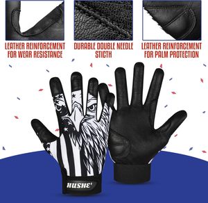 Gants de Frappeur de Baseball en Cuir Véritable Frappeur de Baseball 2024 Top Vente Souper Qualité Gants de Conception Personnalisée - Product Image 4