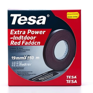 Tesa Extra Power Indoor/Outdoor Red Fabric Tape 19 mm X 50 m for Office Use for TESA Product - Product Image 3
